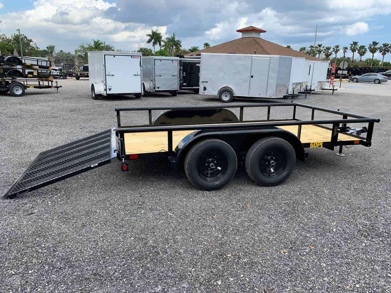 60PI 12 BIG TEX 6 5X12 TANDEM AXLE UTILITY TRAILER WITH RAMP GATE 1