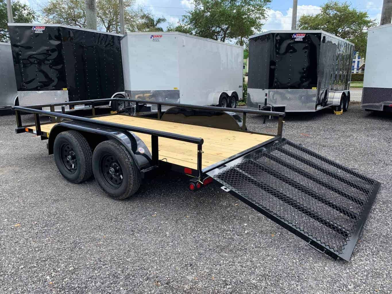 Pi Big Tex X Tandem Axle Utility Trailer With Ramp Gate