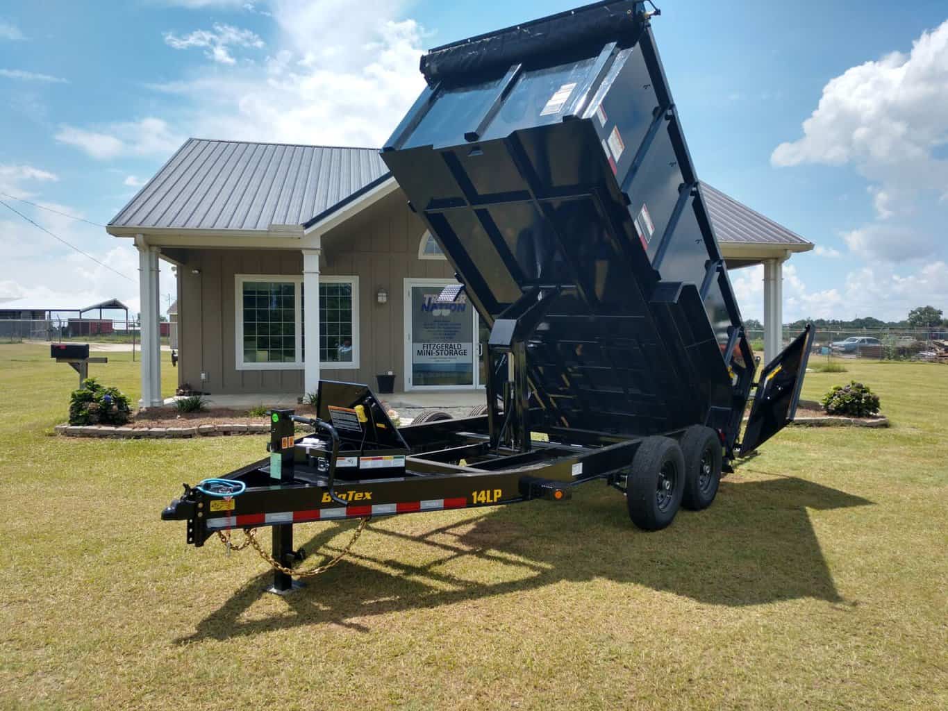 14LP-16-P4 BIG TEX 16' DUMP TRAILER 4' SIDE 7 TON 14,000 GVWR 7X16 ...