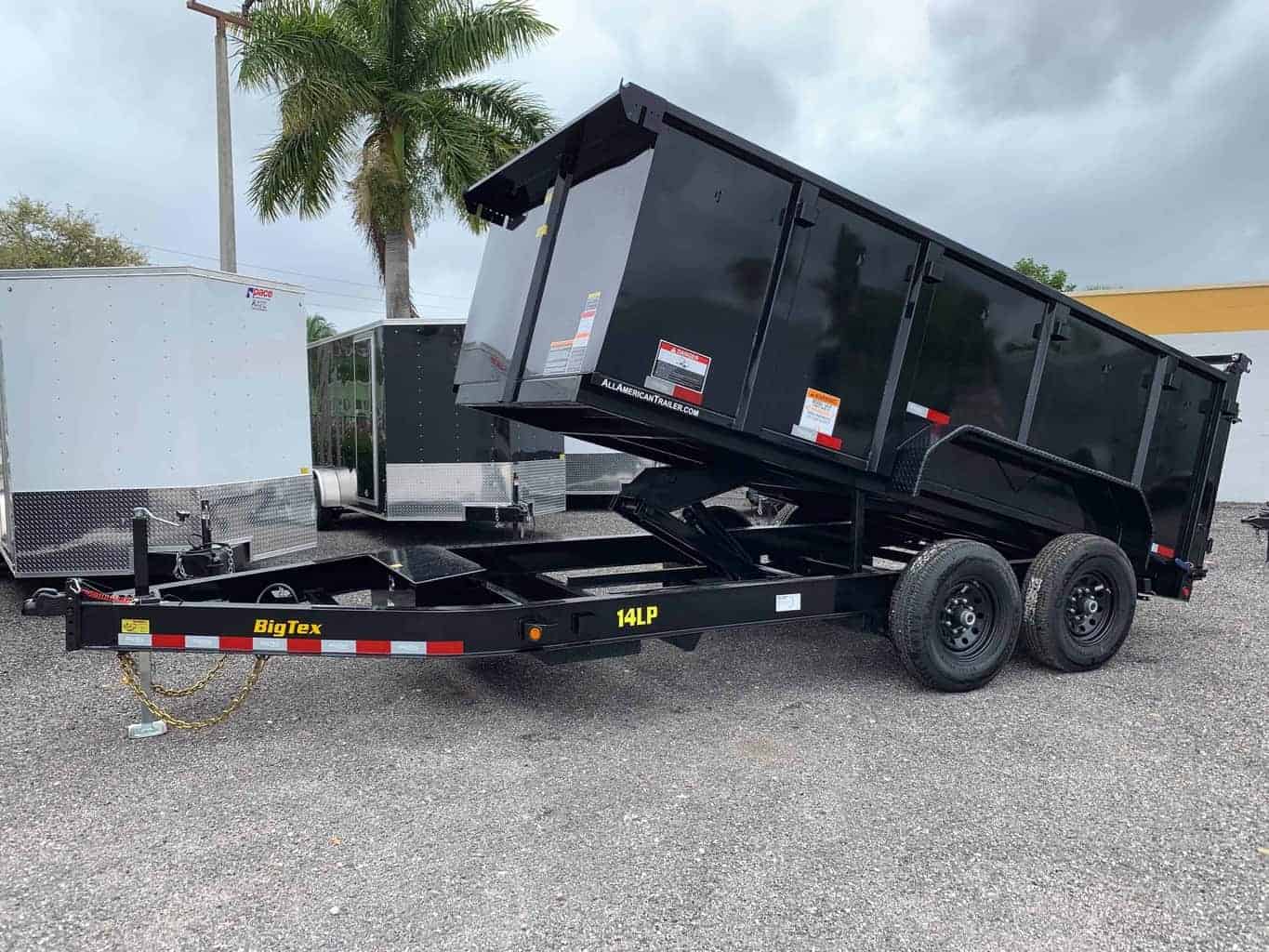 14LP 14 P4 BIG TEX 14 DUMP TRAILER 4 SIDE 7 TON 14 000 GVWR 7X14 