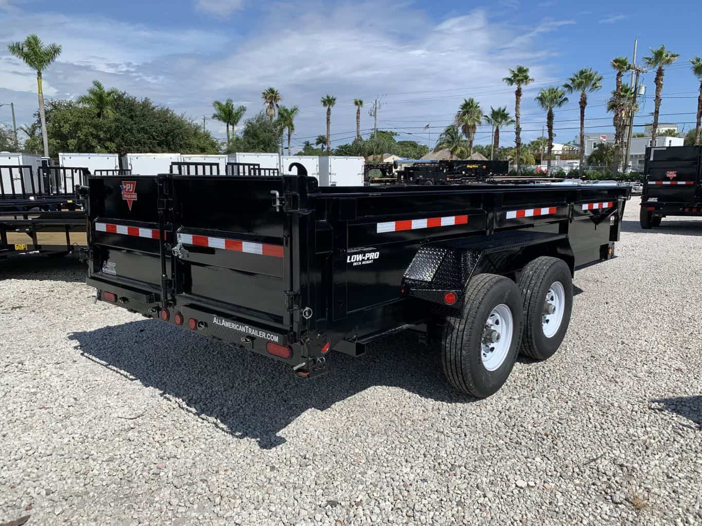 PJ 7X14 DUMP TRAILER 7 TON LOW PROFILE DL142 | All American Trailer Company