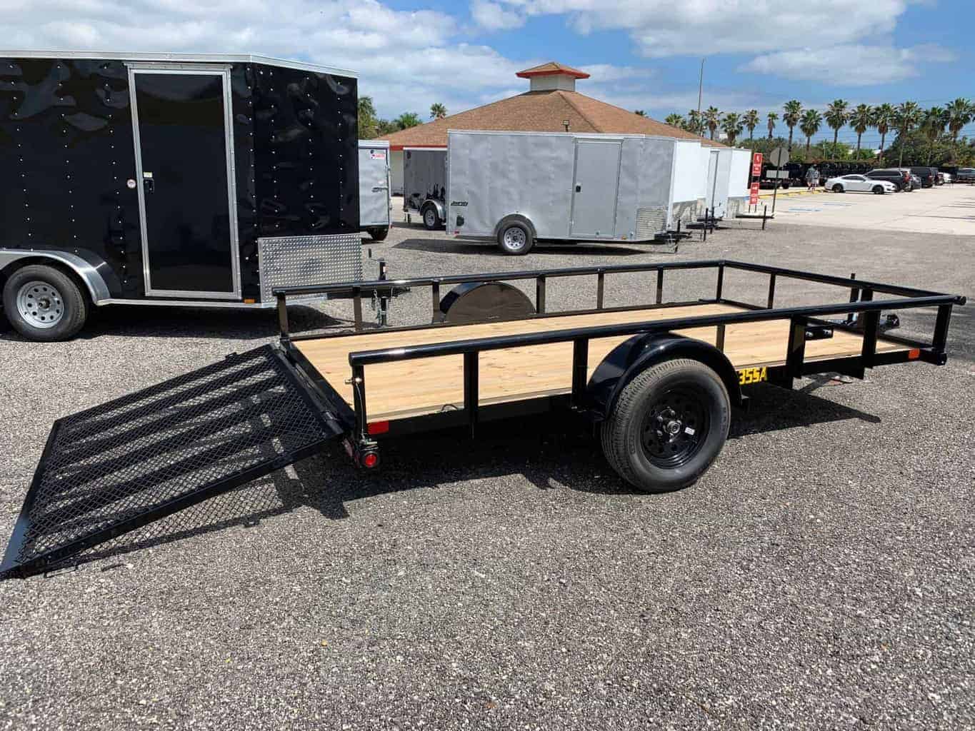 35sa 14 Big Tex 6 5x14 Single Axle Utility Trailer With Ramp Gate All American Trailer Company