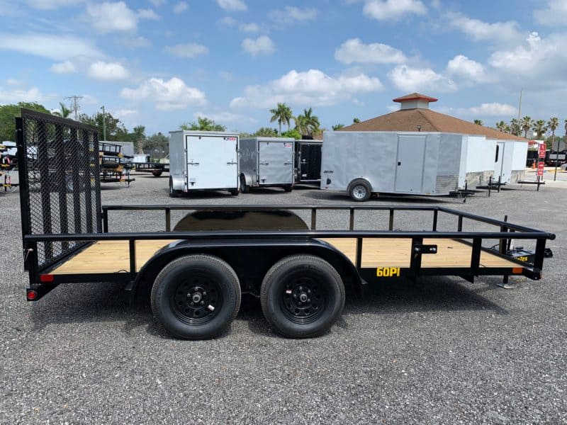 60PI-14 BIG TEX 6.5X14 TANDEM AXLE UTILITY TRAILER WITH RAMP GATE 1 ...