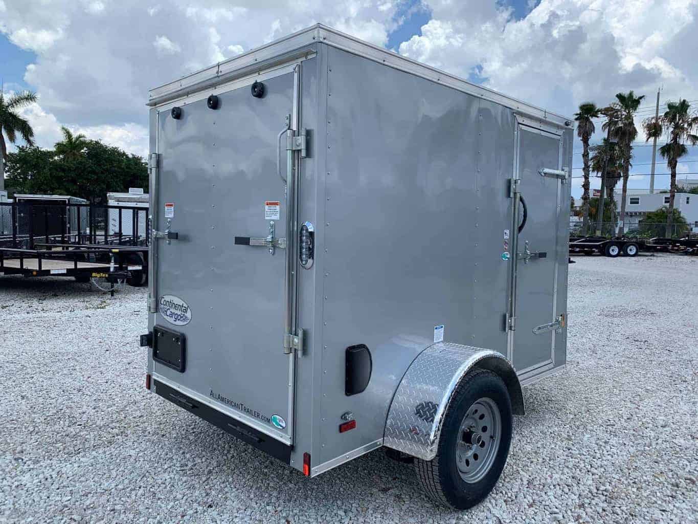 Continental Cargo X Silver Trailer Ns X Sa Ramp Door Side Door All American Trailer Company