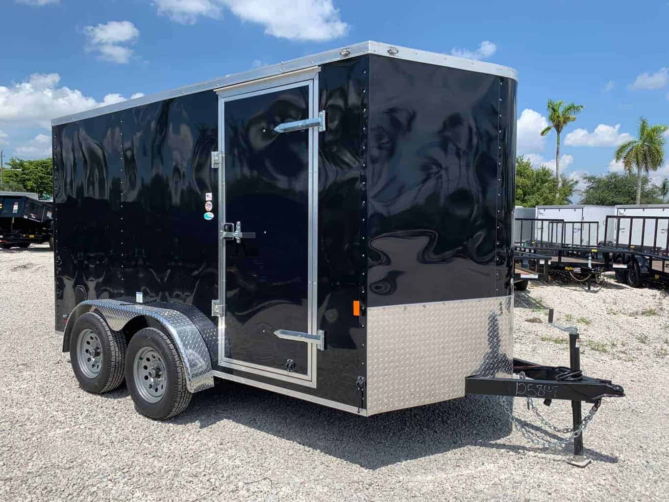 GANS7X12TA2-BLK-R CONTINENTAL CARGO 7X12 TANDEM AXLE RAMP DOOR CARGO ...