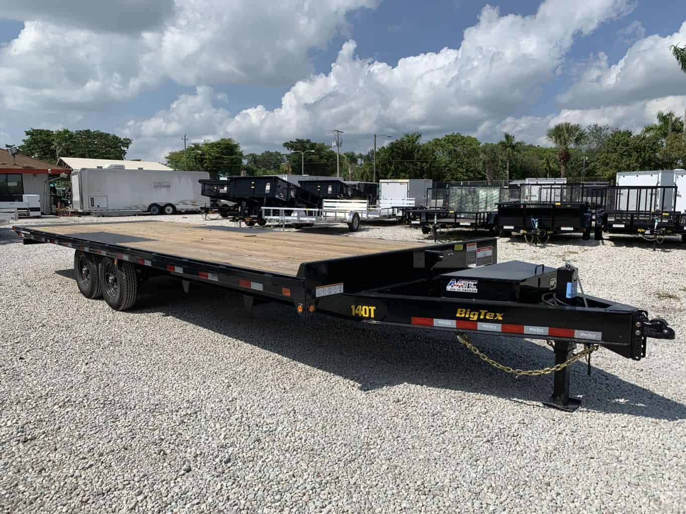 14OT-26 BIG TEX FULL 26' DECKOVER POWER TILT TRAILER 7 TON 14,000 GVWR ...