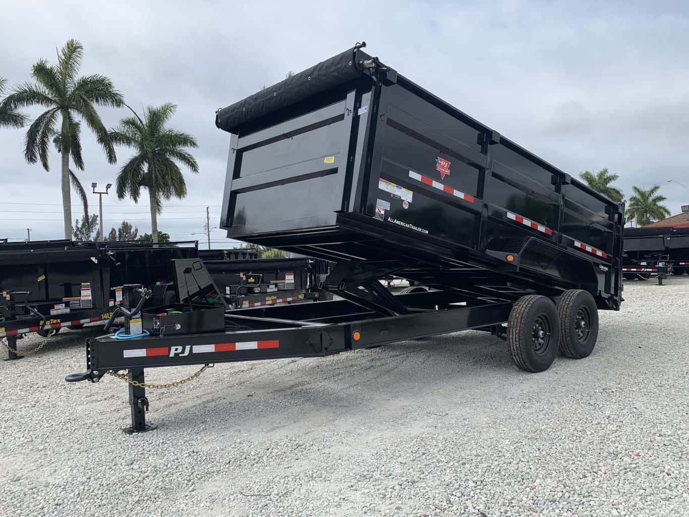 PJ 7X16 DUMP TRAILER 8 TON LOW PROFILE 4' HIGH SIDE DM162 | All