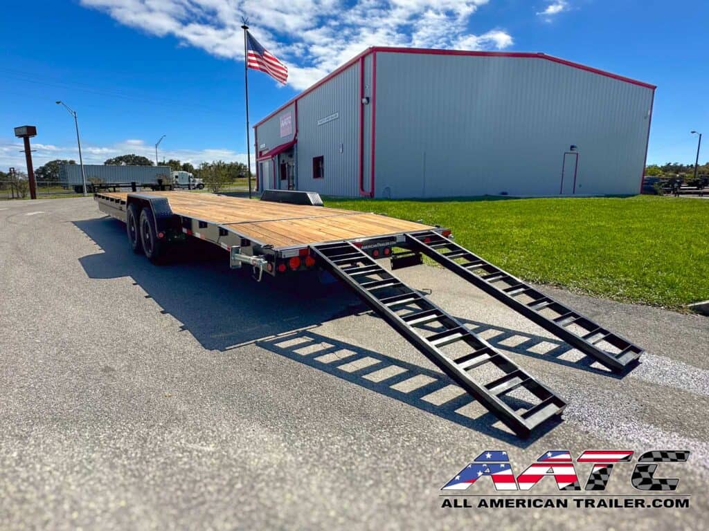 C8-342 PJ 34' BUMPER PULL 2 CAR HAULER 14,000 GVWR W/ SLIDE IN RAMPS ...