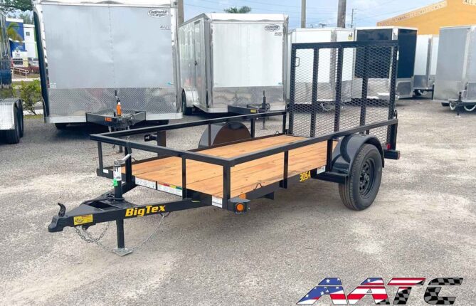 30SA-10 BIG TEX 5X10 SINGLE AXLE UTILITY TRAILER WITH RAMP GATE