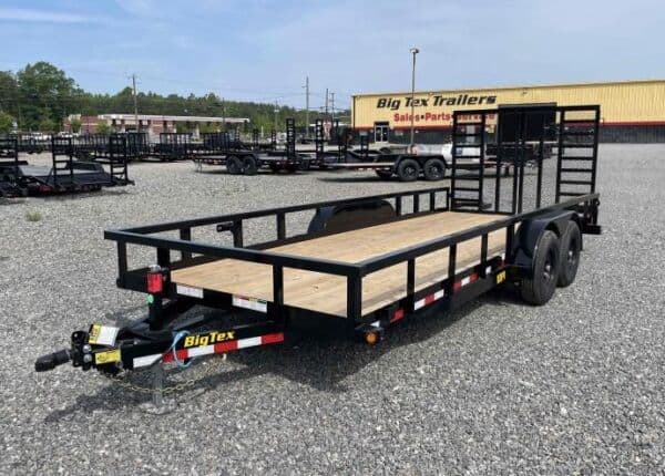 BIG TEX 7X18 HEAVY DUTY TANDEM AXLE UTILITY TRAILER WITH HD RAMP GATE 2 ...