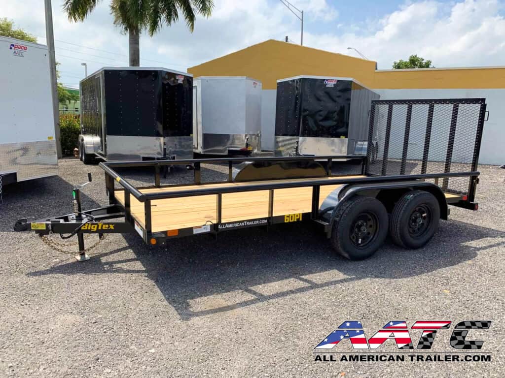 60PI-16 BIG TEX 6.5X16 TANDEM AXLE UTILITY TRAILER WITH RAMP GATE 1 ...