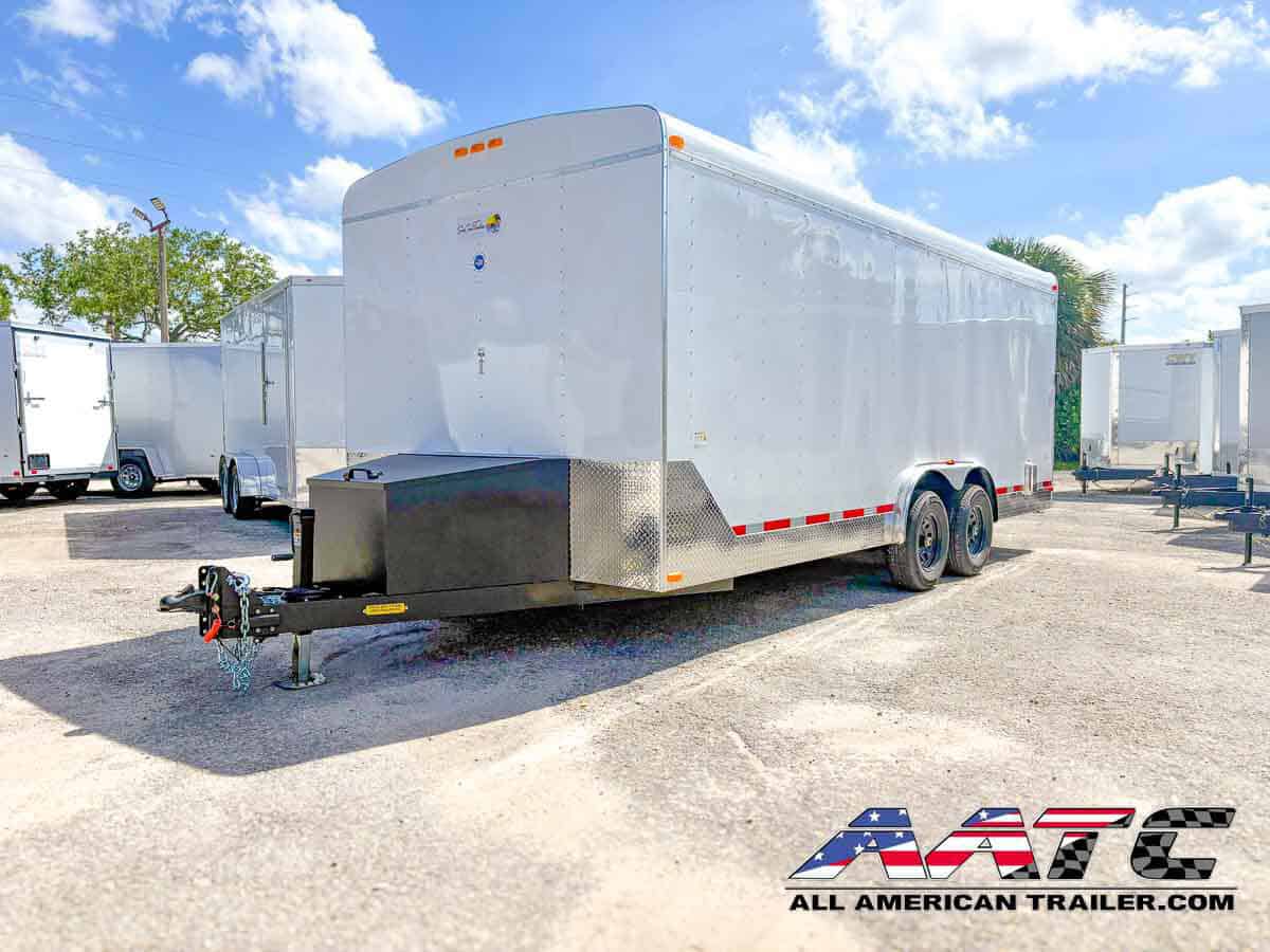 SCE8X20TA3-WHT-LS SUN COAST 8X20 TANDEM AXLE CARGO LANDSCAPE