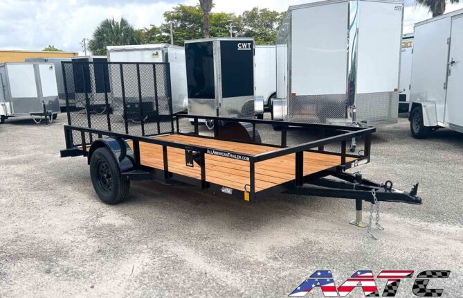 29UT-12 AATC 12' SINGLE AXLE UTILITY TRAILER 2,990 GVWR 6X12 W/ GATE