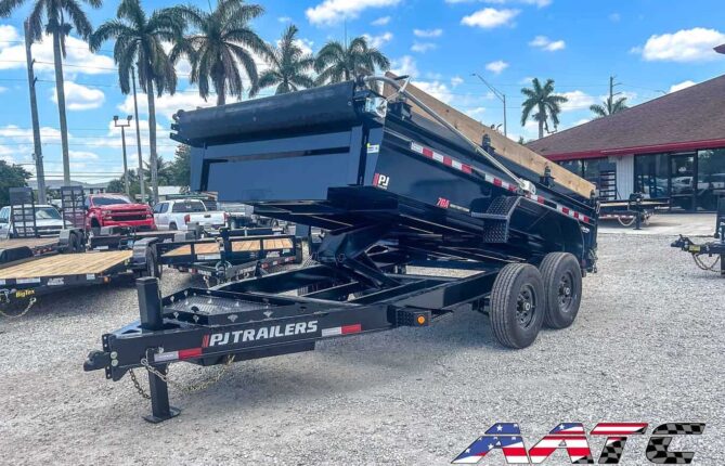 DV-142 PJ 14' DUMP TRAILER 2' SIDE 15,400 GVWR 7X14 - HYDRAULIC JACK