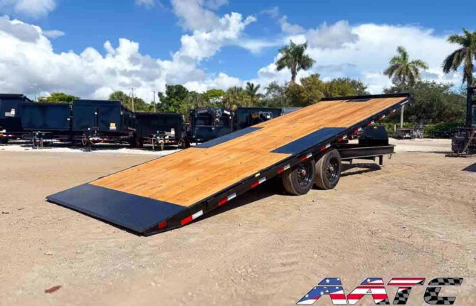 16OT-24 BIG TEX FULL 24' DECKOVER POWER TILT TRAILER 8 TON 17,600 GVWR