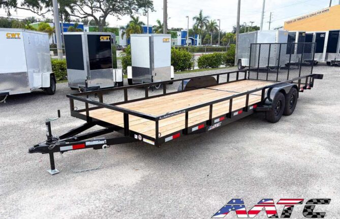 70UT-22 AATC 22' TANDEM AXLE UTILITY TRAILER 7,000 GVWR 7X22 W/ GATE