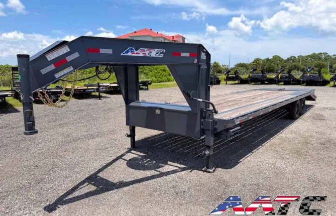 GN14-20+5MR AATC 25' GOOSENECK 15,500 GVWR REAL STEEL RAMPS
